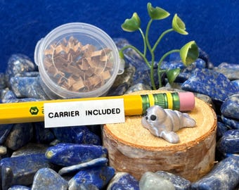 3D Printed Articulated Miniature Animal Pet Fidget Toy Seal Carrier Included Carrier Included