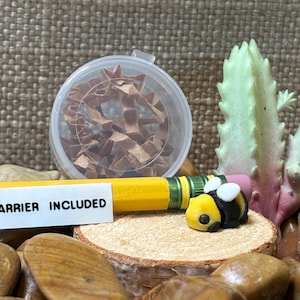 3D Printed Articulated Miniature Animal Pet Fidget Toy Insect Bug Honey Bumble Bee Carrier Included