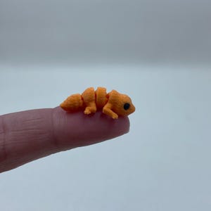 3D Printed Tiny Articulated Miniature Animal Pet Fidget Toy Fat Tailed Leopard Gecko Reptile Lizard