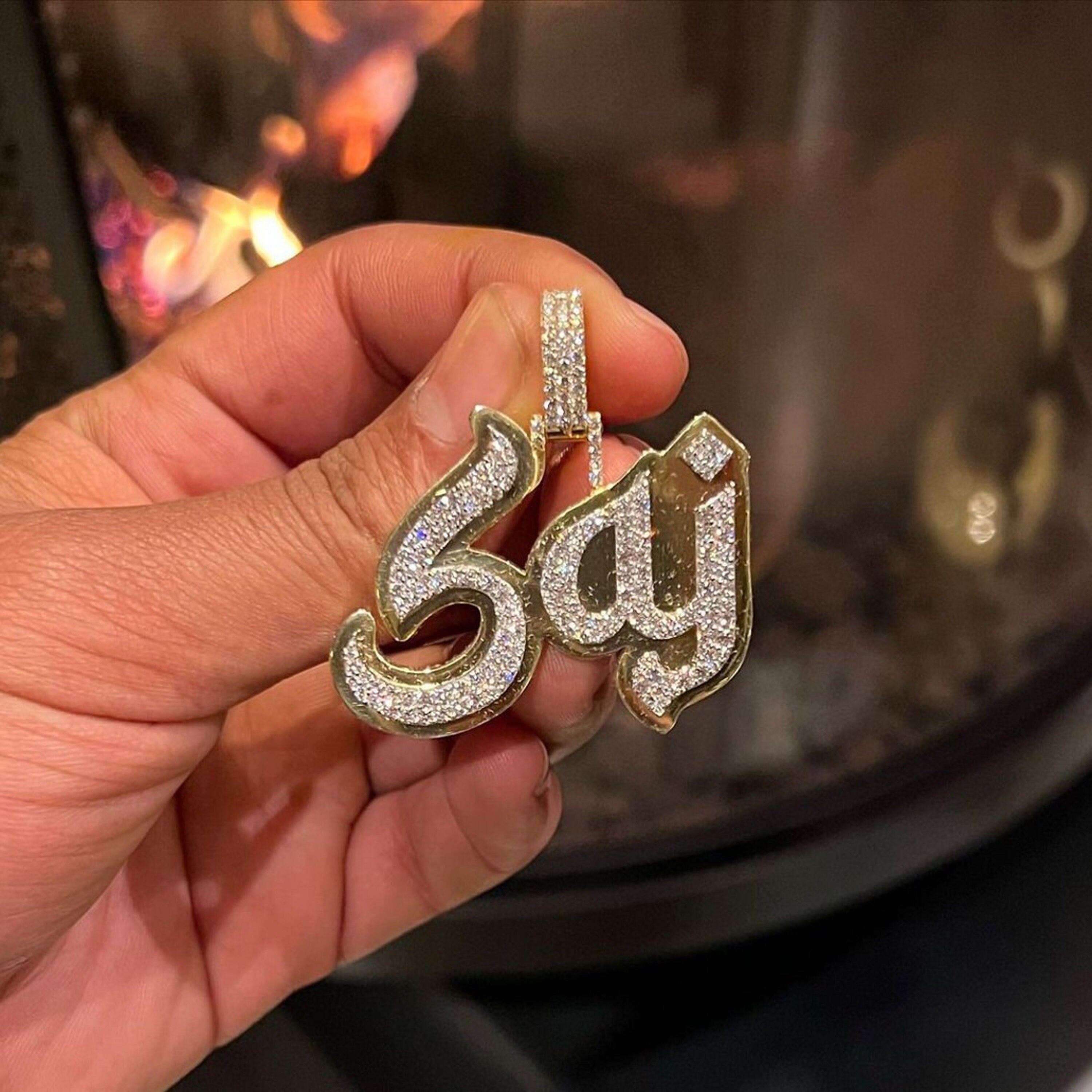 Custom Special Letter Jewelry Personalized Name Charm Pendant, Bling