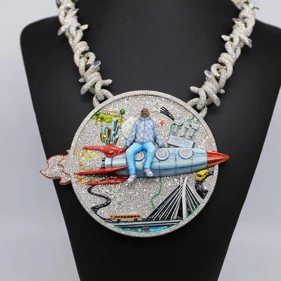 Iced out rocket pendant outlet