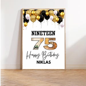 Money gift for a round birthday, whether 30th, 40th, 50th birthday | Personalizable birthday gift for money to print out