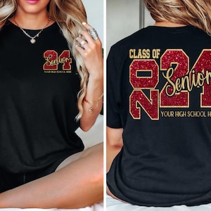 Custom Senior PNG, School Name and School Colors, Class of 2024 PNG, Senior 2024 PNG, Seniors, Personalized Png, Custom Png