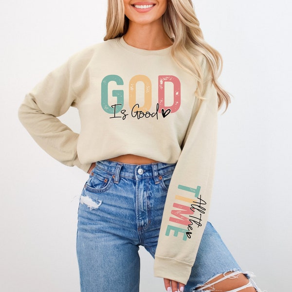 God Is Good All The Time PNG, Two Color Sets, Sleeve Design, Sleeve Png, God Is Good, Christian Png, Christian Sweatshirt, Faith Png
