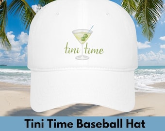 TINI TIME Martini Baseball Cap: Girls Trip Bachelorette Hat