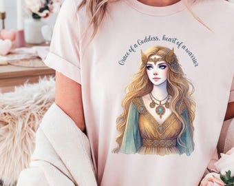 Goddess Freya Shirt: Norse Mythology Witchcraft Art Tee