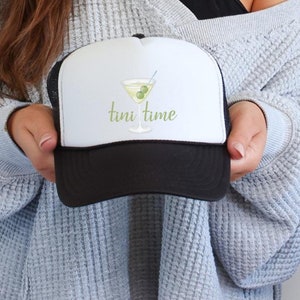 Tini Time Martini Trucker Hat: Girls Trip Bachelorette Party