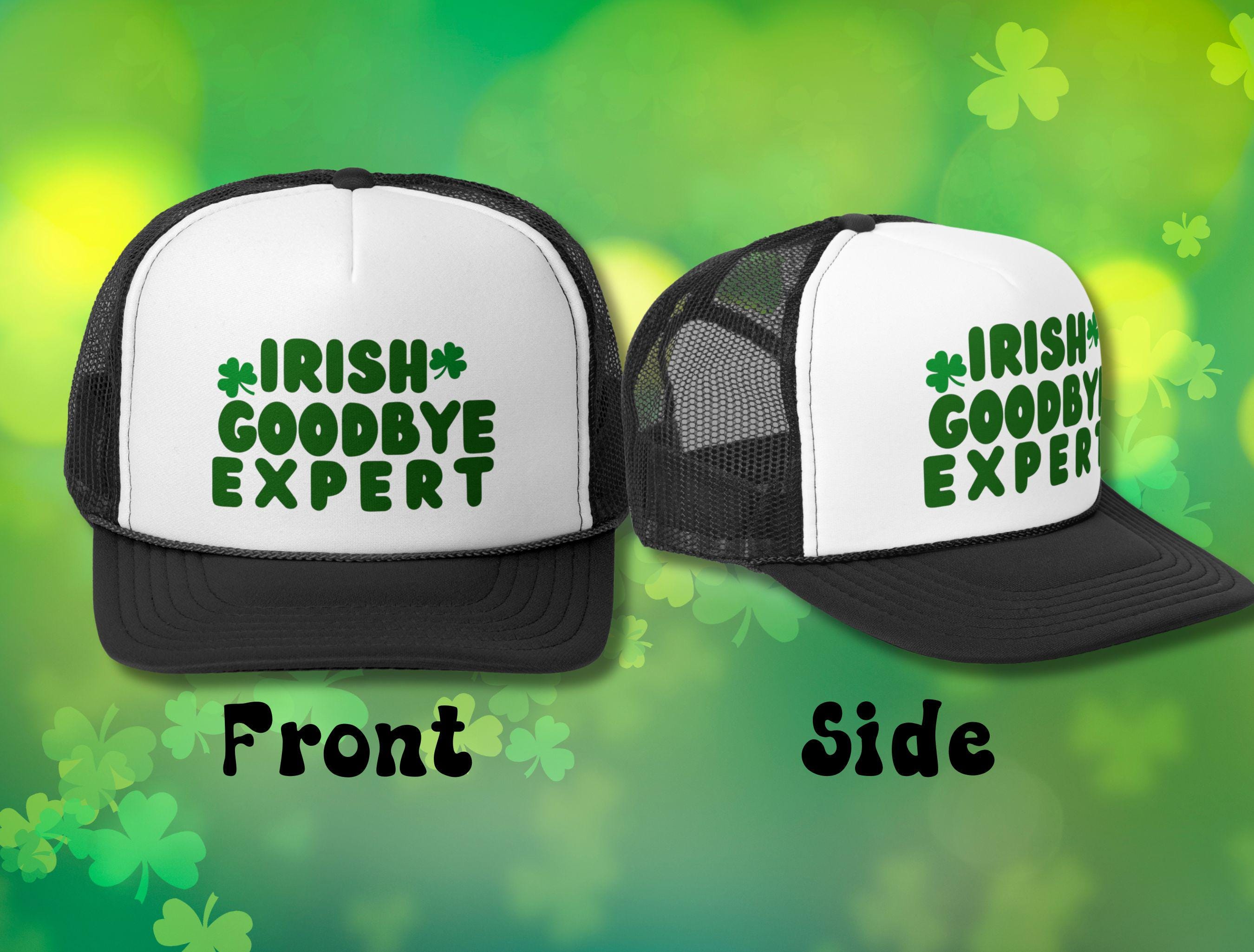 Irish Goodbye Expert Hat Funny St Patrick’s Day Cap Green Beige Snapback Retro Irish Goodbye Expert Hat Funny St Patrick main image 3
