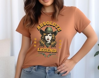 Retro Cowgirl Graphic Tee: Western Country Girl Shirt