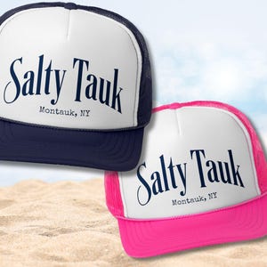 Montauk Trucker Hat: Salty Tauk Long Island Summer Cap