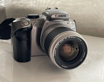 Appareil photo reflex numérique rétro + objectif - Canon EOS Digital rebel (300D), fonctionnel avec carte