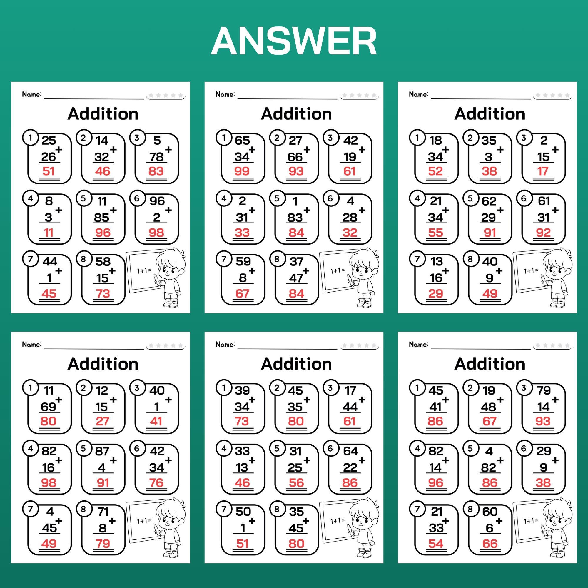 50 printable addition practice for kids fun educational math