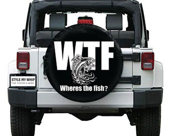 Wheres The Fish WTF Spare Tire Cover With or Without Camera Cutout
