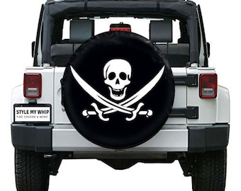 Pirate & Parrot Spare Tire Cover-Custom made to your exact tire size – Tire Cover Central