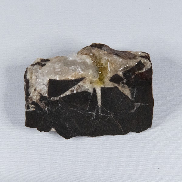 Very rare Millerite on Quartz from Wales, UK, Natural Mineral Specimen