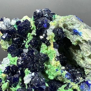 Azurite Crystals from Tsumeb Mine, Namibia