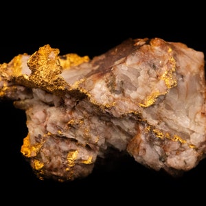 Native Gold on Quartz from South Africa