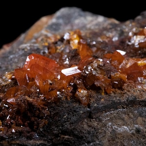 Wulfenite Crystals, Anglesite and Mimetite from Red Cloud Mine, Arizona, USA