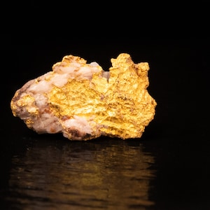 Native Gold on Quartz from South Africa