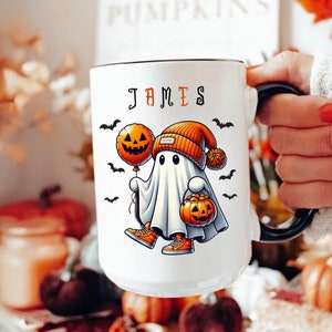 Custom Halloween Ghost Coffee Mug,Halloween Ghost Coffee Mug,Halloween Housewarming Gift,Cute Spooky Ghost Halloween Mug,Fall Coffee Lover