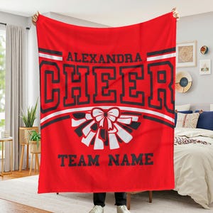 Personalized Cheerleader Gifts, Personalized Cheerleading Blanket,  Cheerleading Blanket Personalized, Cheerleading for Girls