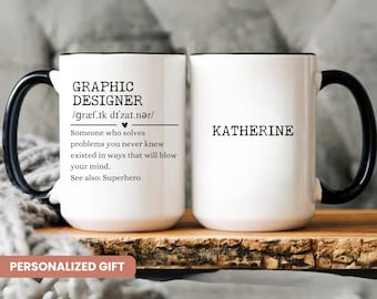 Graphic Designer Mug, Custom Graphic Designer, Graphic Designer Gift, Funny Graphic Designer Gift, Definition Mug, Graphic Designer