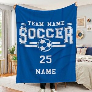 Personalized Soccer Blanket, Soccer Blanket, Gift for Soccer Player, Soccer Gift, Custom soccer ball, Soccer Lover Gifts