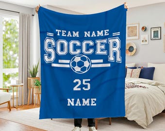 Personalized Soccer Blanket, Soccer Blanket, Gift for Soccer Player, Soccer Gift, Custom soccer ball, Soccer Lover Gifts