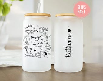 New Mom Tumbler, Personalized New Mom Gift, Cute Pregnancy Gift, Mom to Be Cup, Baby Shower Gifts Travel Mug, Pregnant Mom Summer