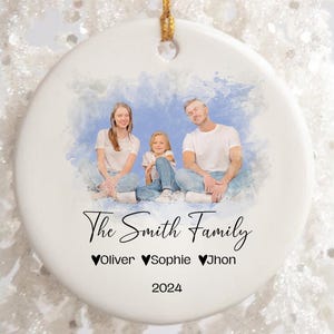 Family Christmas Ornament, Personalized Family Christmas Ornaments, Christmas Ornament,Custom Christmas Ornament With Picture,Christmas Gift