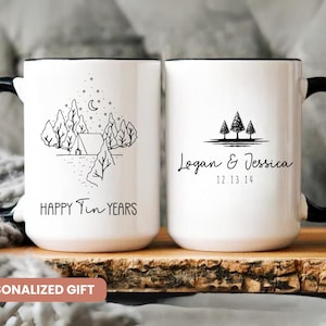 Personalized Tin Years Mug, Tin Year Anniversary Mug, Tin Year Anniversary Gift, Customized Husband Gift, Personalized Anniversary Gifts