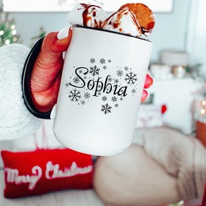 Personalized Christmas Mug, Secret Santa Gift, Xmas Present,Personalized Initial Mugs, Christmas Gift, Christmas Eve mug, Christmas Mug