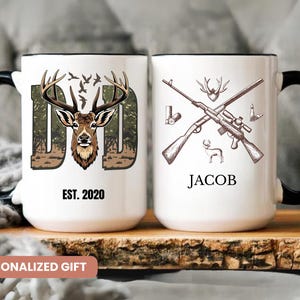 Personalized Hunter Dad, Deer Dad, Deer Hunting Dad, Hunting Mug for Dad, Hunting Mug, Deer Hunting Mug, Funny Hunting, Custom Hunter Mug