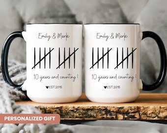 Anniversary Mug Personalized, Personalized Tin, Tin anniversary gift, husband gift, Wedding Gift, Anniversary Mug, Customized Husband Gift