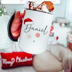 Personalized Christmas Mug, Secret Santa Gift, Xmas Present,Personalized Initial Mugs, Christmas Gift, Christmas Eve mug, Christmas Mug