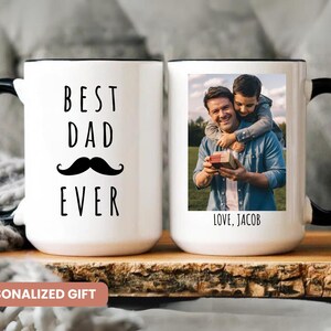 Personalized Dad Mug, Custom Photo Mug, Personalized Photo for Dad, Father's Day Gifts, Personalized Photo Coffe Mug, First Time Dad Mug