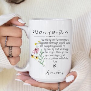 Mother Of the Bride Mug, Personalized Mother of the Bride Gifts, Mother Of The Bride Gift From Daughter, Mother Of The Bride Gift From Bride
