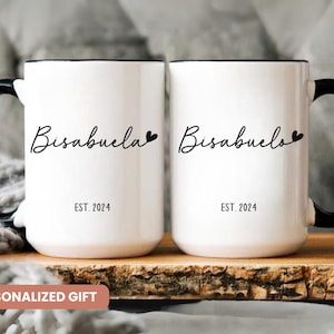 Bisabuela Bisabuelo Mug, Bisabuelos Pregnancy Announcement, New Bisabuela Gift, New Bisabuelo Gift, Great Grandparents Spanish Gift