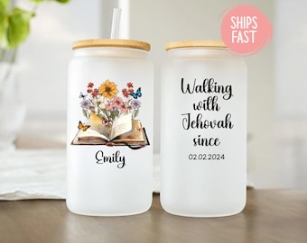 Personalized Christian Tumbler, JW baptism gift, Jehovah witness baptism gift, JW baptism anniversary gift, Personalized Bible Verse Gifts