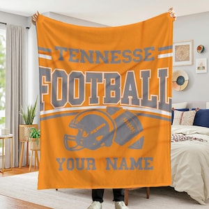 Tennessee Blanket, Football Tennessee, football Tennessee Vols, tennessee gift, Personalized Blanket Football, Fantasy Football
