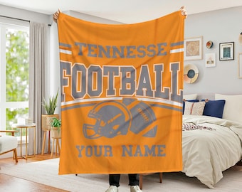 Tennessee Blanket, Football Tennessee, football Tennessee Vols, tennessee gift, Personalized Blanket Football, Fantasy Football