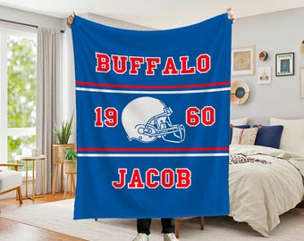 Buffalo Blanket, Custom Buffalo Blanket, Buffalo Bills Blanket, Personalized Football Blanket, Football Gift, Sunday Football