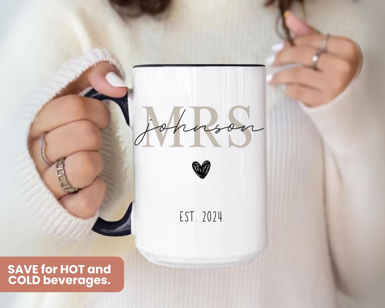 Personalized Mr and Mrs Coffee Mugs, Custom Mr Mrs Coffee Mugs, Husband and Wide Mugs, Bride and Groom Set, New wife Gift