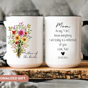 Mother Of the Bride Mug, Personalized Mother of the Bride Gifts, Mother Of The Bride Gift From Daughter, Mother Of The Bride Gift From Bride