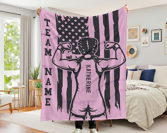 Custom Wrestling Blanket, Personalized Wrestling Gifts, Senior Gift, Gift for Westling Fans, Gift For Westler, Wrestler Blanket