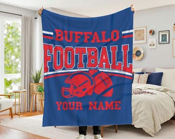 Buffalo Blanket, Custom Buffalo Blanket, Buffalo Bills Blanket, Personalized Football Blanket, Football Gift, Sunday Football