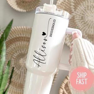 Personalized Bridal Party Tumbler, Personalized Maid of Honor Tumbler, Bridesmaid Proposal Gift, Wedding Tumbler,  Maid of Honor Tumbler,