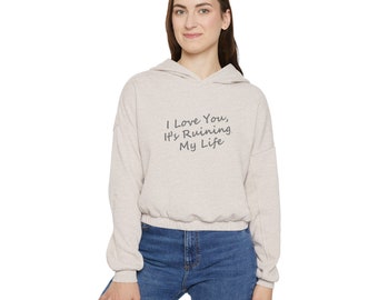 Swiftie Shop Te amo, está arruinando mi vida Fortnight Sudadera con capucha y parte inferior ceñida para mujer