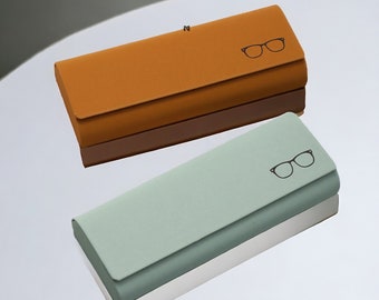 Leather Glasses Case:Storage Solution for Men and Women - Sunglasses - Anti-Pressure Eyeglasses Bag - Essential Eyewear Accessory