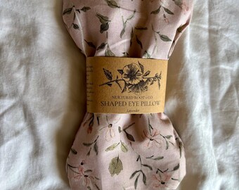 Cotton Shaped Eye Pillow | Lavender Rice Fill | Eye Warm/Cold Compress Rice Bag